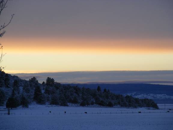 A winter sunset