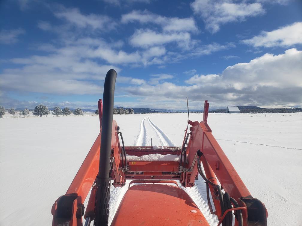 View from the tractor seat